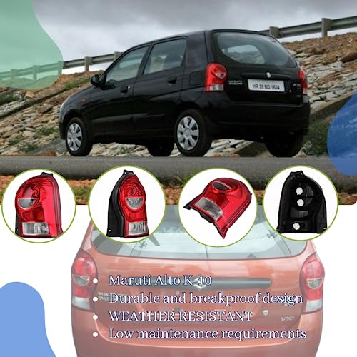 Image of Tail Lights /Tail Lamp /Back Light /Turn Signal Indicator Assembly Easy To Fit Set for Maruti Alto K-10 - Right Side