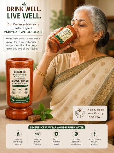 Image of Vijaysar Wood Ayurvedic Extra Large Glass | Lab Tested | Bija Tree Wooden Tumbler | Pterocarpus Marsupium Herbal Wood, Vijaysar ki lakdi ka Glass 100ml Water Capacity