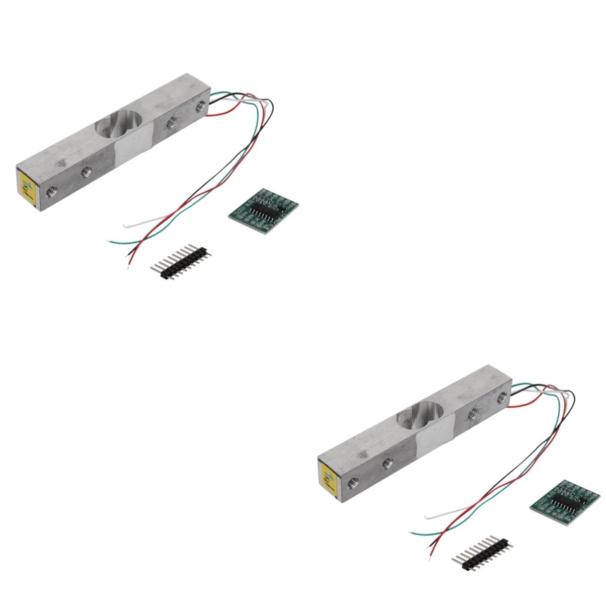 FUNOMOCYA 2pcs 1 Hx711 Sensor Resistance Strain Half- Bridge Sensor Load Cell Scale Sensor Pressure Tension Sensor Hx711 Weighing Sensor Load Cell Amplifier Weight Cell Weighing Sensor