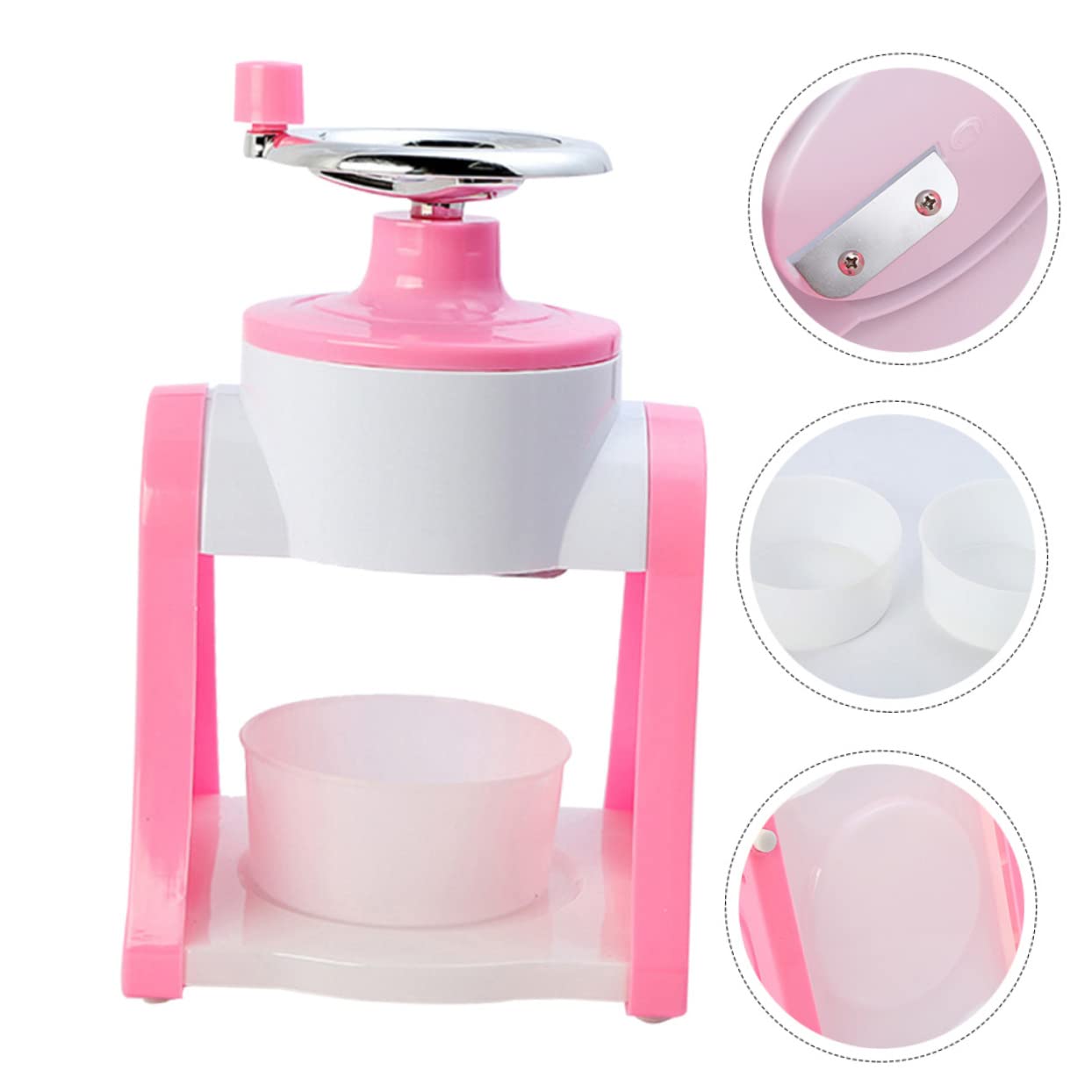 KOCKSHION 1pc Manual Tool Hand Crank Kitchen Ice Shaver for and Desserts for Treats