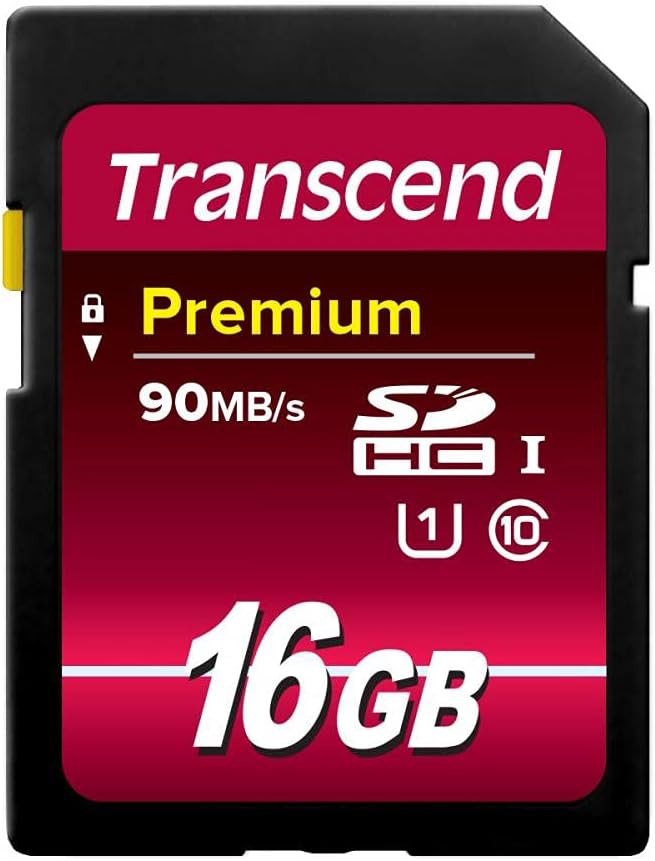 Transcend 32GB SDHC Class 10 Uhs-1 Flash Memory Card Up to 60MB/S (TS32GSDU1)