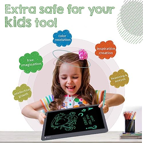 Portronics Ruffpad 15 Re-Writable LCD Screen 38.1cm (15-inch) Writing Pad for Drawing, Playing, Handwriting Gifts for Kids & Adults (Grey) (Image - 6)