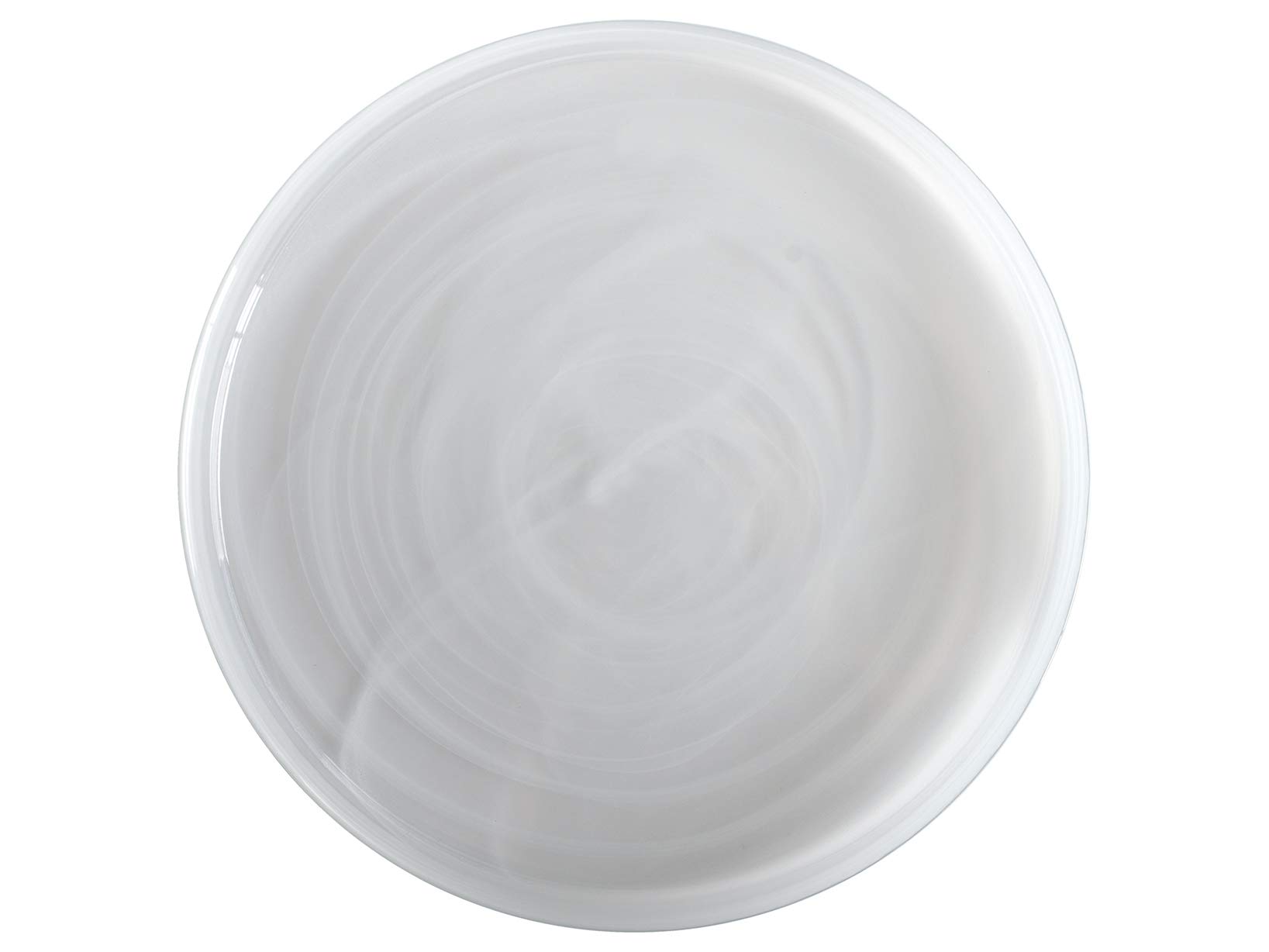 H&H Alabastro - Juego de 6 platos de cristal, color blanco, 33 x 4 cm