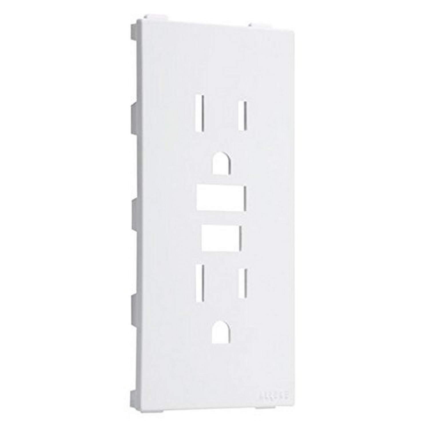 TayMac A54W Allure Nonmetallic Wallplate with Different GFCI Insert, White