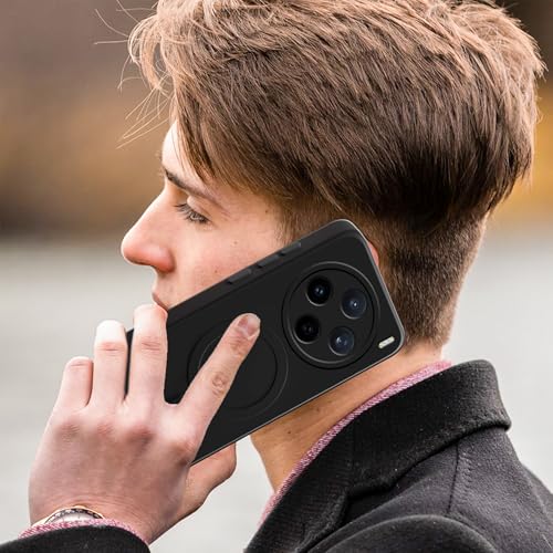 Image of amazon basics Back Cover for Vivo X200T 5G Soft Matte Silicone Mag-Safe Design (Mag-Safe Not Support) Camera Protection | Slim Fit Bumper Cover (Black)