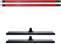 2 Rodos de Alumínio Grande 60cm com Cabo EVA Simples, Leve, Resistente e Eficiente para Puxar Água Rápido, Secagem Precisa, Ideal para Limpeza Doméstica, Áreas Molhadas, Cozinha, Lavanderia e Varanda