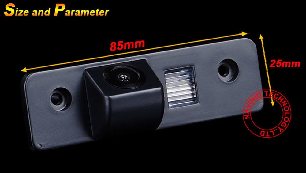 HD Auto Vehicle Car Van 170° Wide Angle License Plate Light Rear View Reversing Backup Camera Parking Aids System Compatible with V W Skoda Octavia/Roomster/Tour - Image 3
