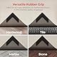 NeverCurl - Instantly Stops Rug Corner Curling. Safe for wood floors w/rubber backing. Includes 4 pcs. #1 in USA.