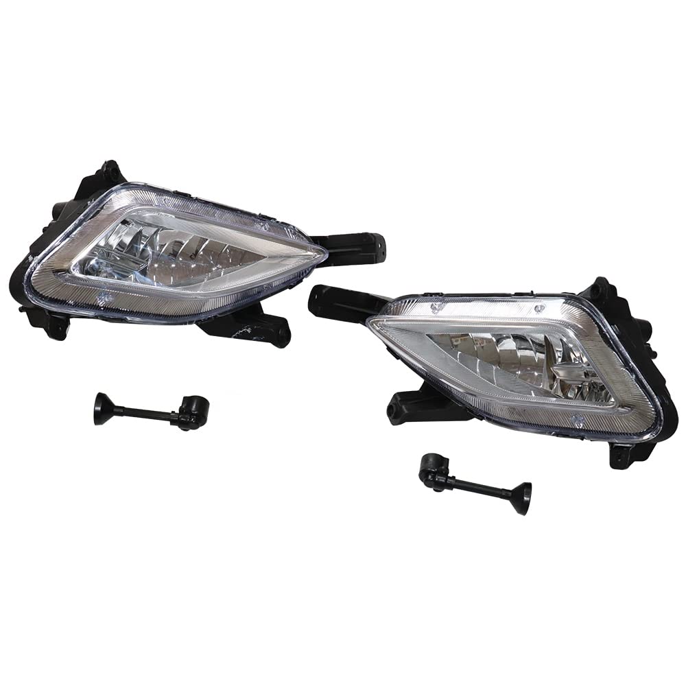 CHUNILLE 92201C1000 / 92202C1000 Pair Halogen Daytime Running Light ForHyundai Sonata 2015 2016 2017 Black Bulbs Included