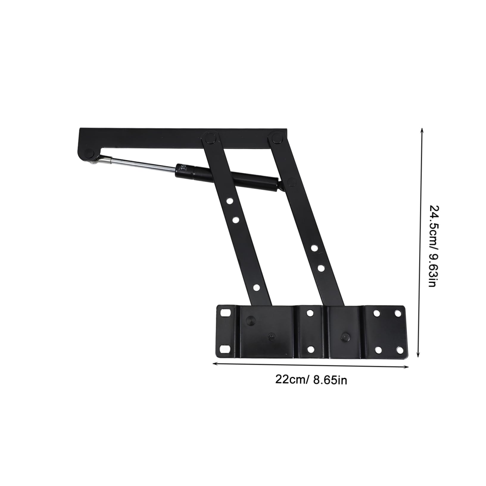 1 Par de Marcos Elevadores de Mesa de Hierro Negro | Soporte Plegable para Muebles, Estructura Resistente, Ahorro de Espacio, para Mesa de Café Telescópica