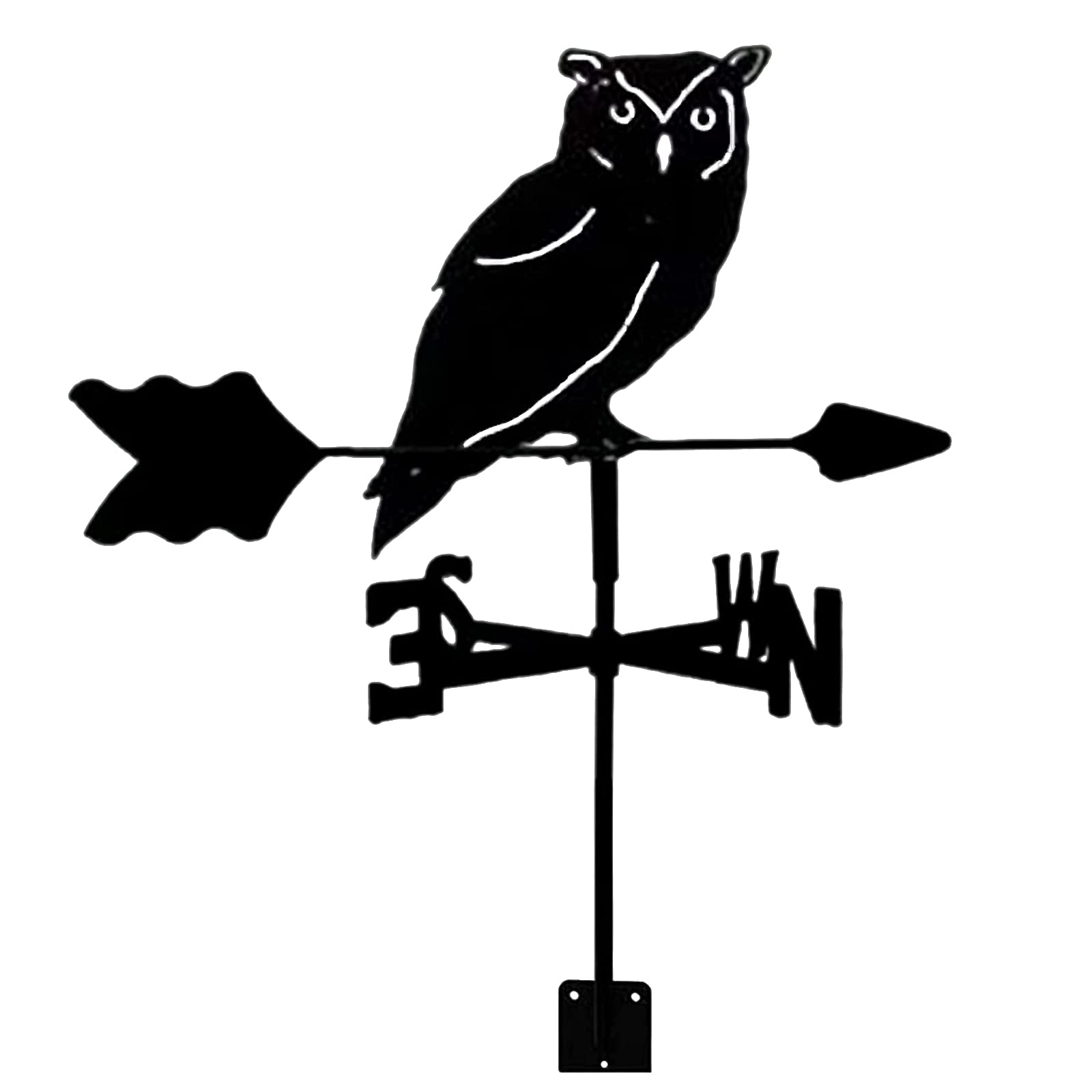 TAXXII Weather Vane,Decoive Garden Mount Yard Decoion, Stainless Steel Vintage Hollow Wind Direction Indicator for Outdoor Roof Paddock-Owl