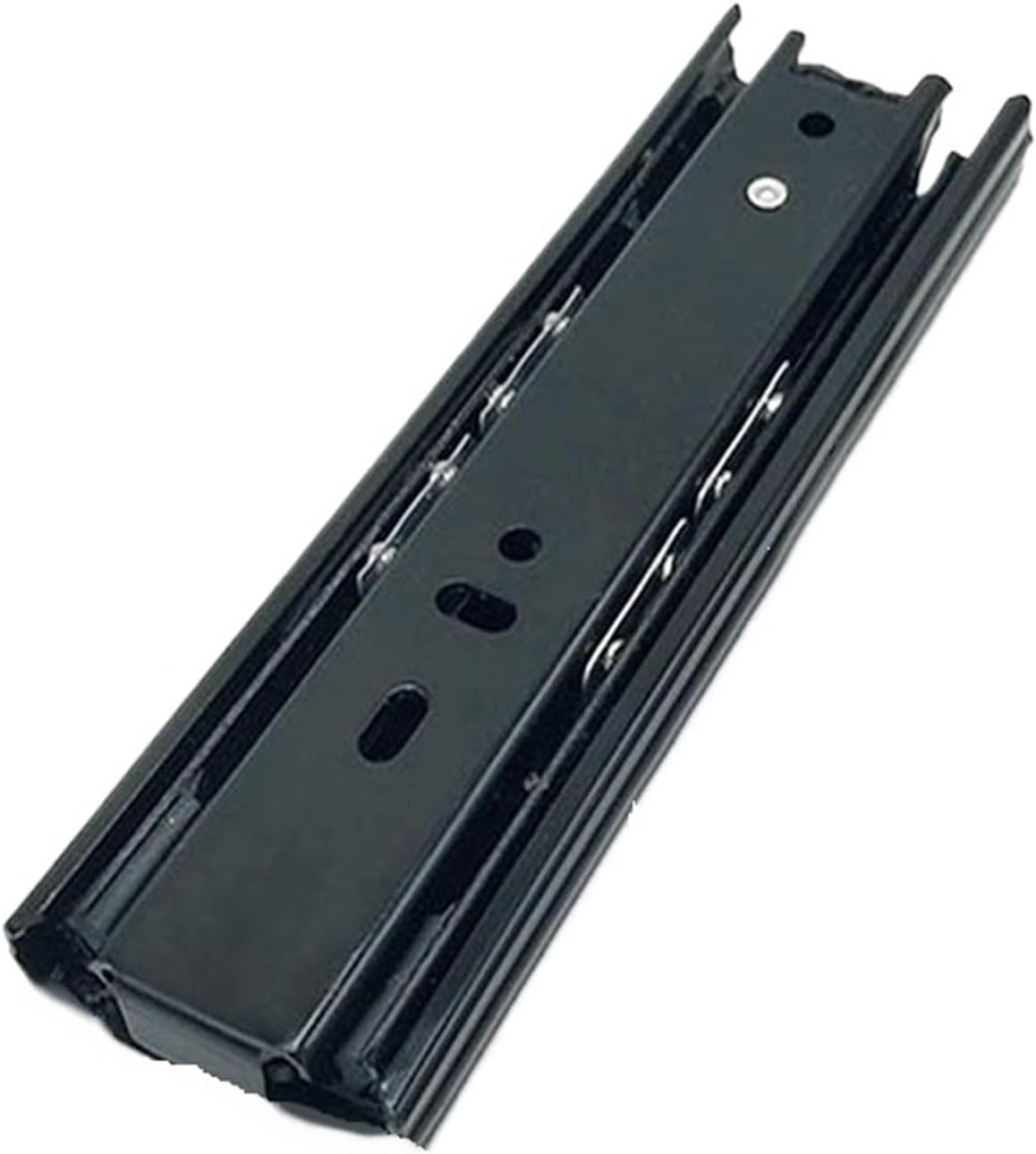Heavy Duty Drawer Slides Thickened Three-Section Mute Track Small Drawer Slide Rail Three-Fold 4 Inch 10cm 6 8(Black 20inch-50CM)