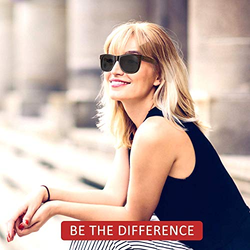 Polarized Wood Sunglasses for Men Women - Bamboo Wood Sunglasses with Case3