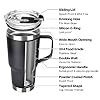 GUDEMAO 20 oz Tumbler with Handle, Stainless Steel Insulated Tumblers with Lid and Straw, Double Wall Vacuum Insulated Tumbler, Leak-proof, Insulated Travel Mug Coffee Cup for Cold and Hot (Black) - Image 4