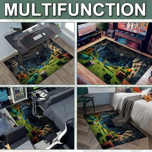 Tapete decorativo para niños con diseño pixelado 3'4" x 5' miniatura 6