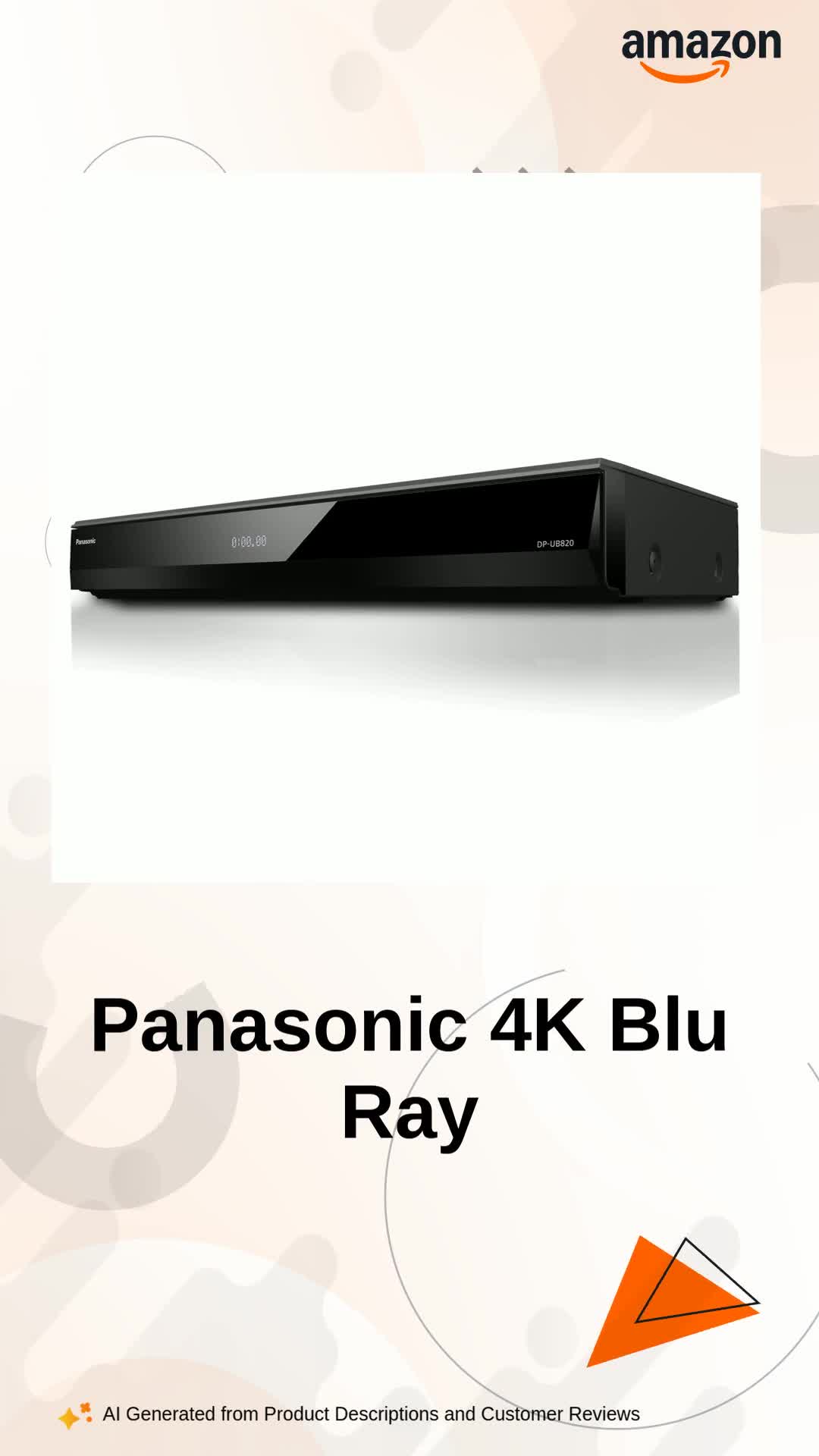 Panasonic Streaming 4K Blu Ray Player with Dolby Vision and HDR10+