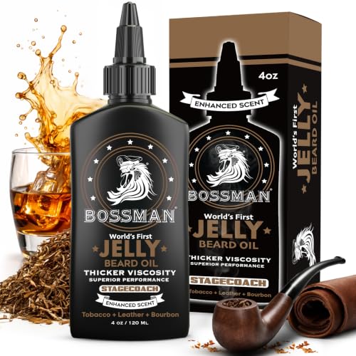 Bossman Jelly Beard Oil (4 oz) - Thicker Formula - Texas Made - Stagecoach