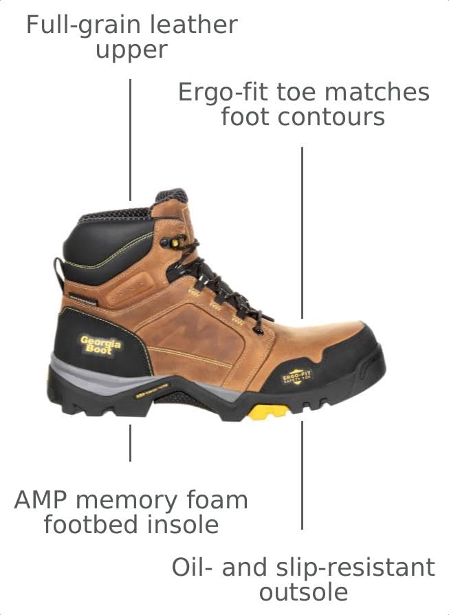 Image of Georgia Boot Men's Amplitude Composite Toe Waterproof Work Boots