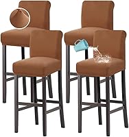 Vista 1 de H.VERSAILTEX Funda elástica 100% impermeable para taburete de bar, funda para silla de pub, funda para taburete de mostrador, para comedor