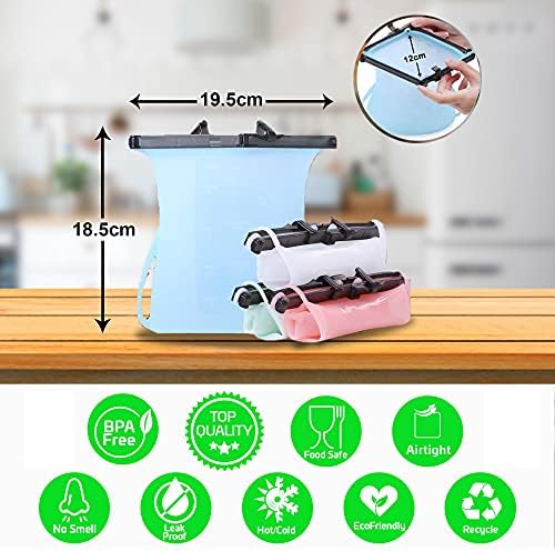 WISELLY Silicone Food Storage Bags - Thumbnail 3