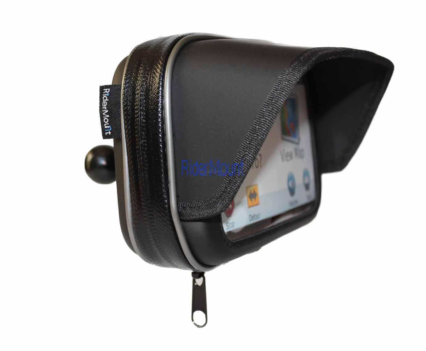 RiderMount Sunshade GPS Case with RAM type 1" ball (Large)