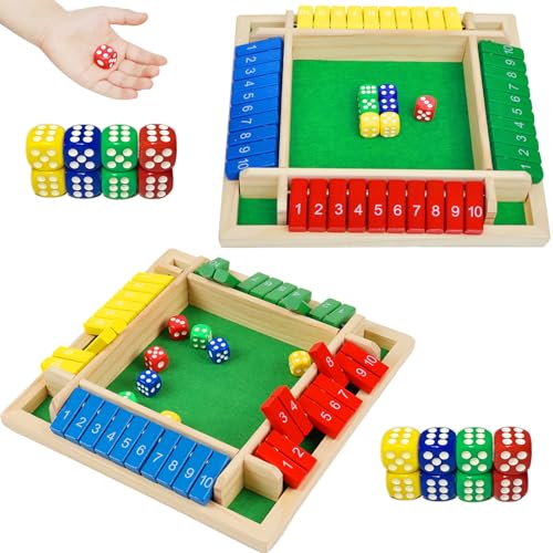 2 Pack Shut the Box Juego de Mesa con Dados de Madera miniatura 1