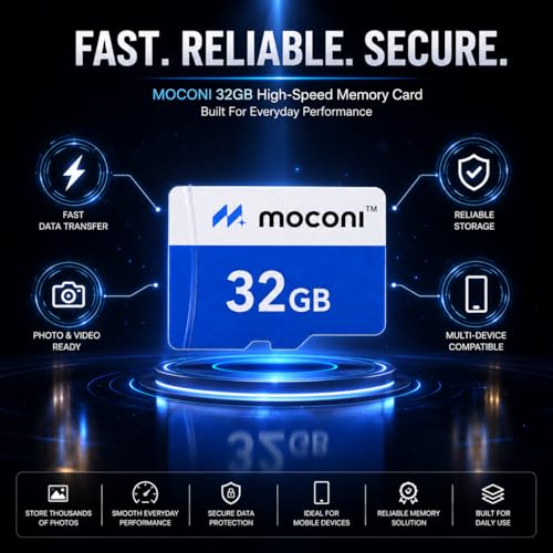 Image of 32GB Memory Card with SD Adapter, Grade U-3 /A1 /V30 Class 10, Up to 70 Mbps Reading & 150 Mbps Writing Speed with High Performance of Data Transfer (32, GB)