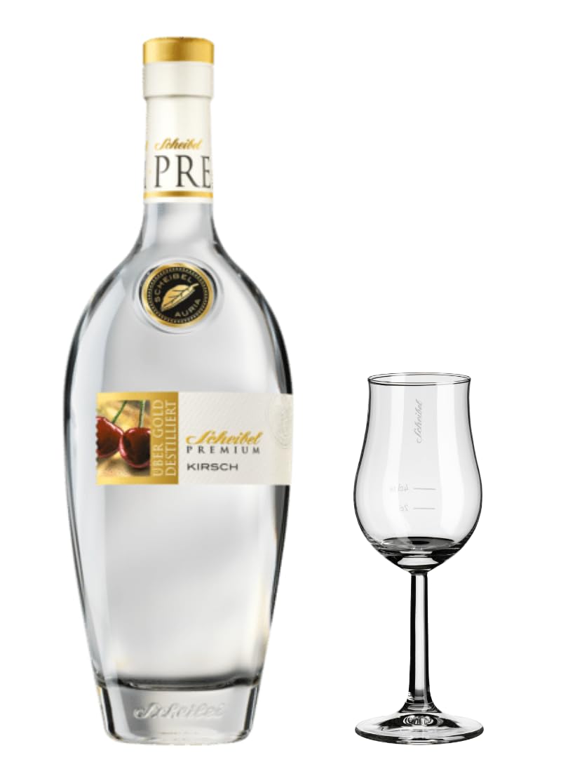 Scheibel PREMIUM Schwarzwälder Kirschwasser, 0,7L Flasche + Aroma-Glas