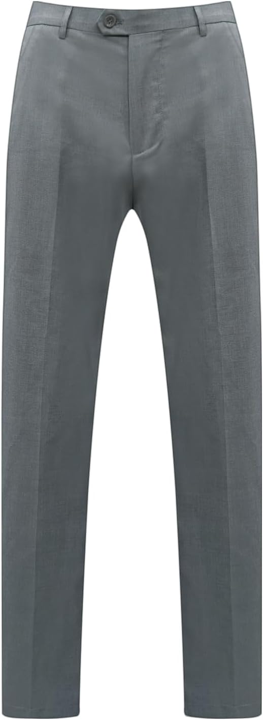 Men's Dress Pants Slim Suit Pants Business Casual Trousers for Work & Wedding Breathable Slacks