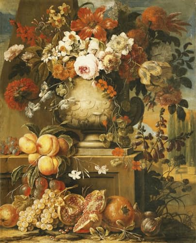 Tableaux Graffiti Art Mural Fleurs dans des urnes Gaspar Pieter 60x90cm