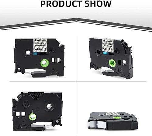 Miniatura 7 de Cinta Tz de 0.472 in 0.47 transparente laminada TZe-131 compatible con Brother P Touch cinta de etiquetas transparente TZ131 para Brother P-Touch