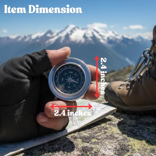 Brújula portátil Mini Gadgetime USA 2.4 x 2.4 pulg miniatura 3