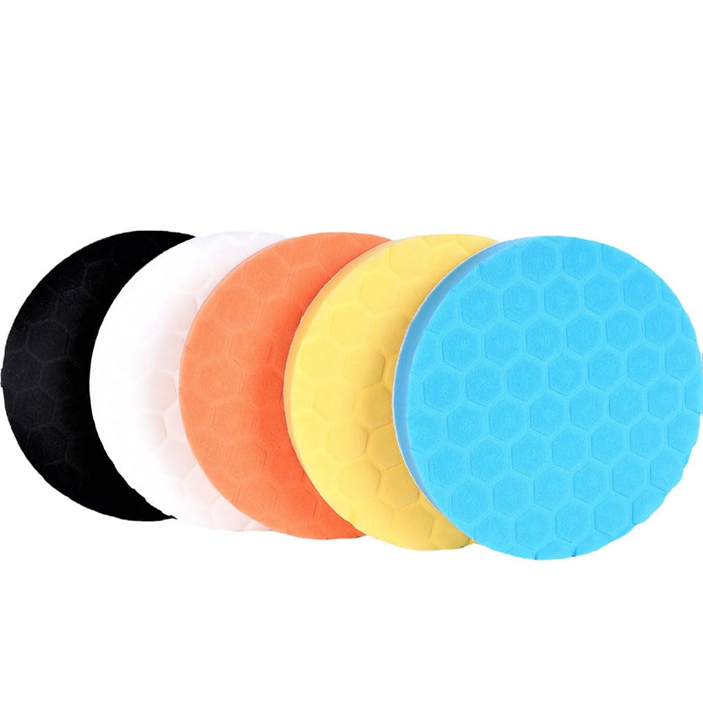 Juego de 10 almohadillas de pulido lavables y reutilizables para un pulido eficaz, práctica esponja de algodón, almohadilla de pulido de 5 en 125 mm