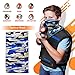 Kids Tactical Vest Kit for Nerf with 50 Pcs Refill Darts, Reload Clip, Dart Pouch, Tactical Mask, Wrist Band and Protective Glasses, Nerf Vest for Boys Girls 6+, Black