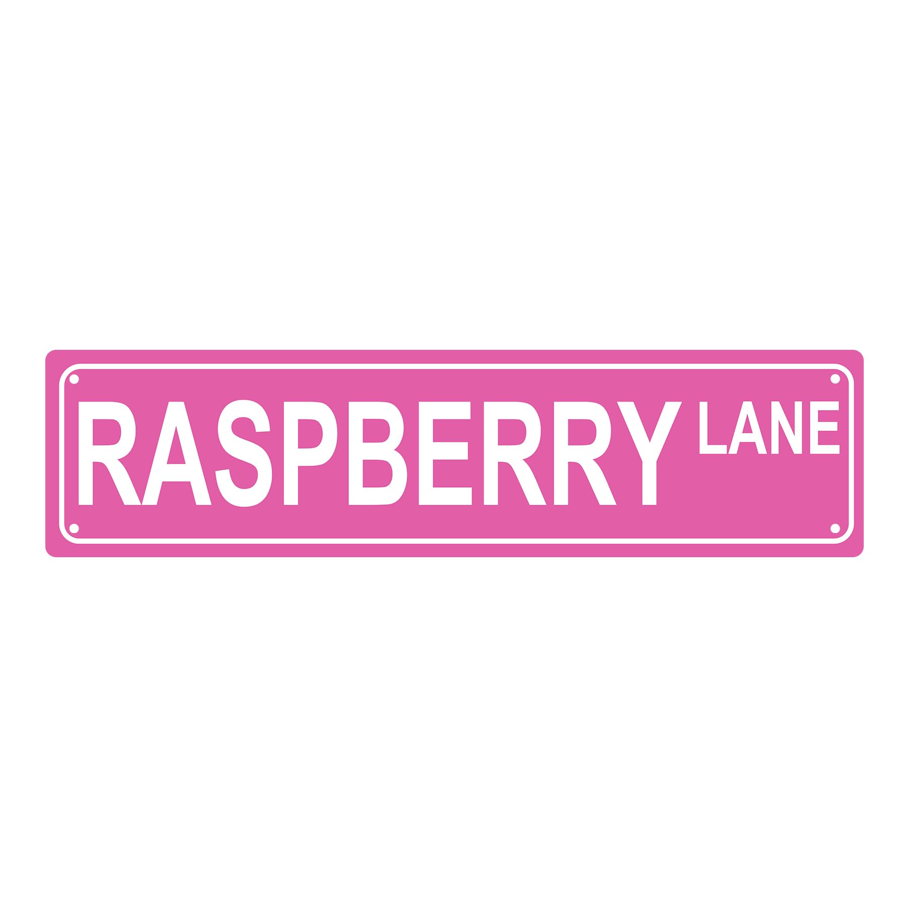 Raspberry Lane Eating Metal Tin Street Sign Bar Cafe Garage Cave Home Room Wall Bathroom Farmhouse Garden Porch Patio Decor,4x16 Inch