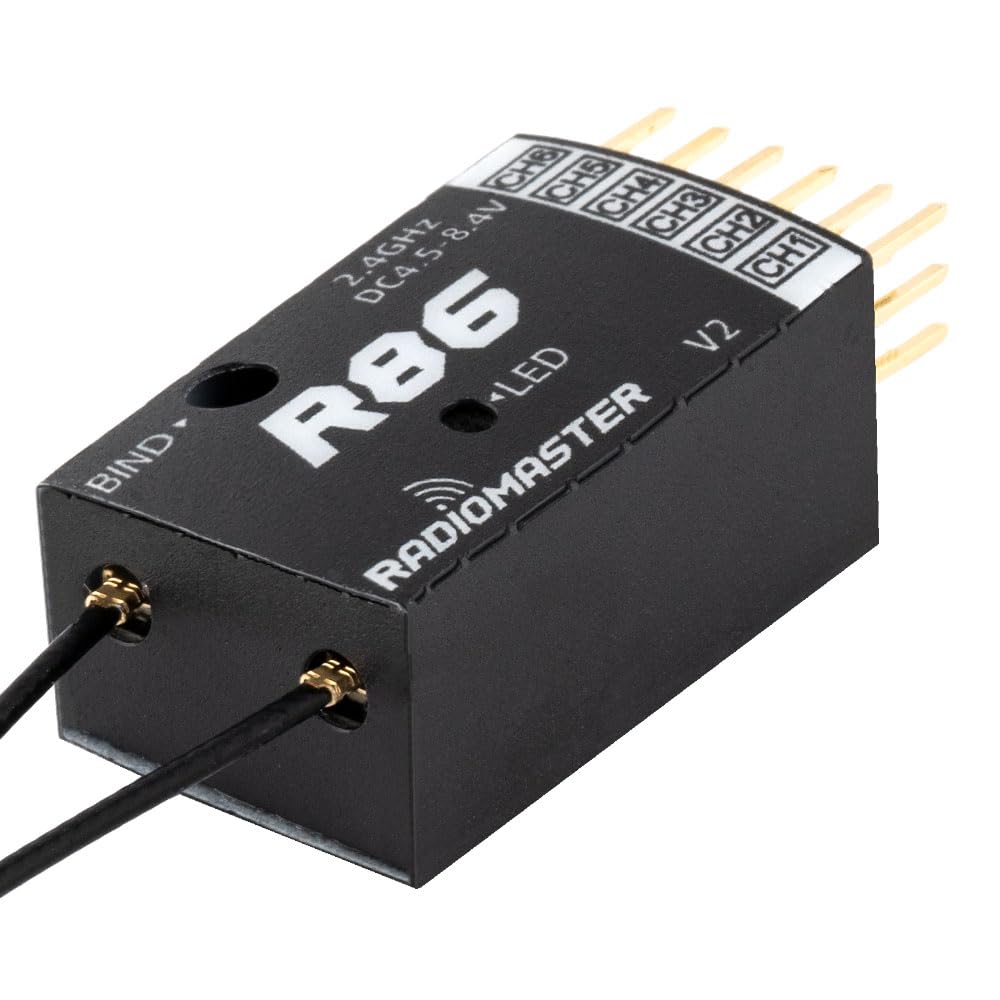 Radiomaster Récepteur PWM compatible R86 V2 6 canaux SFHSS