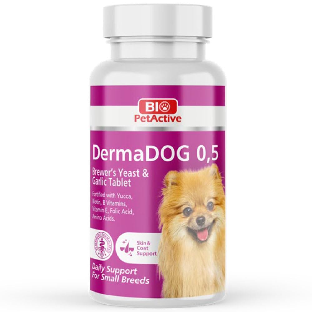 Bio PetActive Dermadog 0.5 Small Breed Garlic and Brewers Yeast Tablet 60 tabs