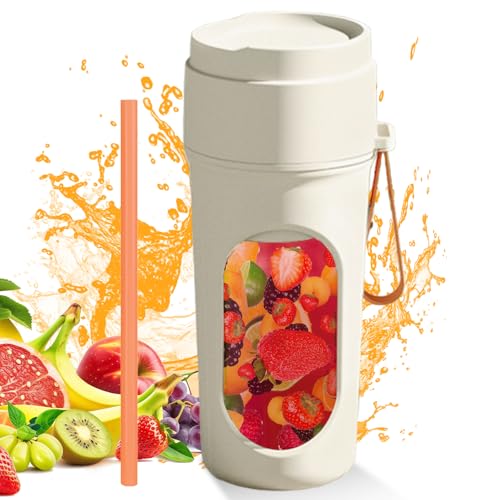 Batidora portátil de 450 ml, mini batidora para hacer smoothie, recargable por USB, con 12 cuchillas para llevar personal, con doble tapa, para viajes, oficina, gimnasio, camping Batidora portátil de 450 ml, mini batidora para hacer smoothie, recargable por USB, con 12 cuchillas para llevar personal, con doble tapa, para viajes, oficina, gimnasio, camping