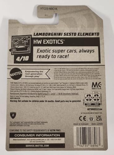 Hot Wheels Lamborghini Sesto Elemento 204/250 White miniatura 2