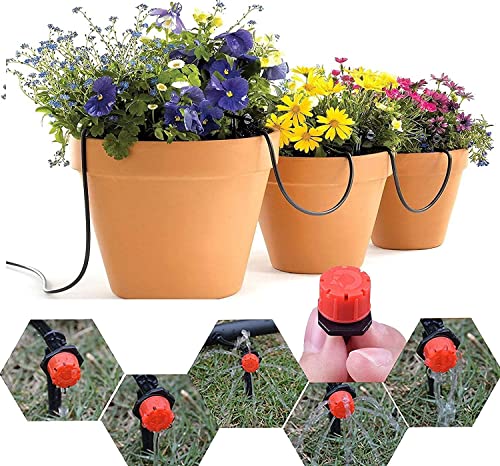 Image of JERN Micro Drip Irrigation System for 10 Plants, Self Automatic Watering Garden Hose Kits With Adjustable Dripper