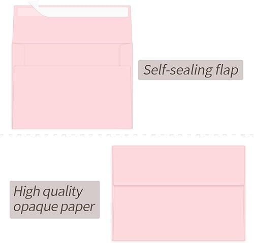 Vista 16 de Paquete de 100 sobres blancos de 5 x 7 pulgadas, sobres A7 para invitación de tarjetas, boda, fiesta de cumpleaños, baby shower