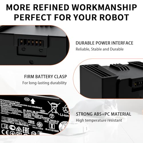Image of 3200mAh ABL-D2 Replacement Battery for Roomba j7 j7+ i7 i7+ i8 i8+ i3 i3+ e5 e6 i4 i4+ i5 i5+ i6 i6+ j5 j5+ 0300 Series, Extended Runtime Battery Compatible with ABL-D2 ABL-D2A ABL-D1 46.08Wh