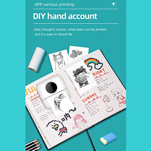 PAPAPI Portátil Mini Impressora de Bolso Impressora Térmica BT Sem Fio Notas de Fotos Erros Memo Imp