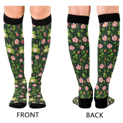 Image of Wusikd Pirate Skulls Compression Socks for Women and Men Circulation Cute Long Socks for Athletic Running 1