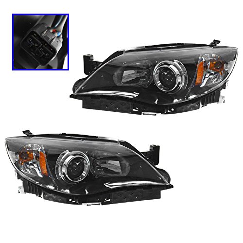 Image of TRQ Headlight Assembly Set SU2502125 SU2503125 Compatible with 2008-2011 Subaru Impreza