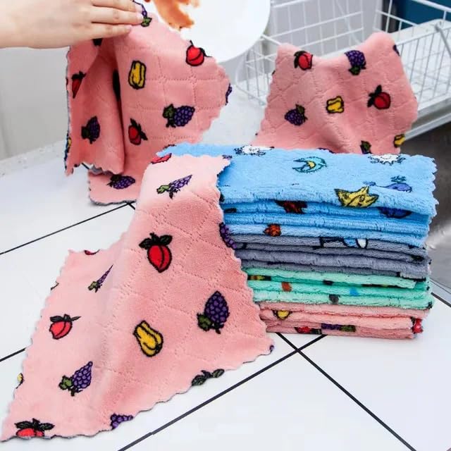 Khillayox 400 GSM Microfiber Cleaning Cloths - Reusable & Washable Cleaning Cloth | Highly Absorbent Lint & Streak-Free Multi-Purpose Wash Cloth for Kitchen Home Floor Car Window, Set of 6 (25x25 cm) (B0CVDR4VTG) Amazon Price History, Amazon Price Tracker