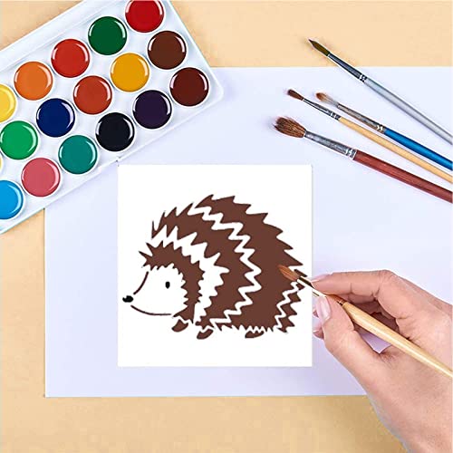 QRTGNA Pochoirs Peinture pour Enfants, 16 Pièces Pochoirs Réutilisables Lavables Peinture Animaux, Ensemble de Pochoirs de Peinture pour Artisanat, Planificateur, Cahier, Journal Intime, DIY(13x13cm) - Image 7