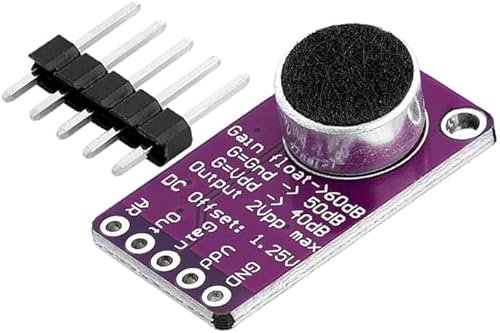 GERUI 2 Stück MAX9814 AGC Microphone Amplifier Board Compatible with Arduino