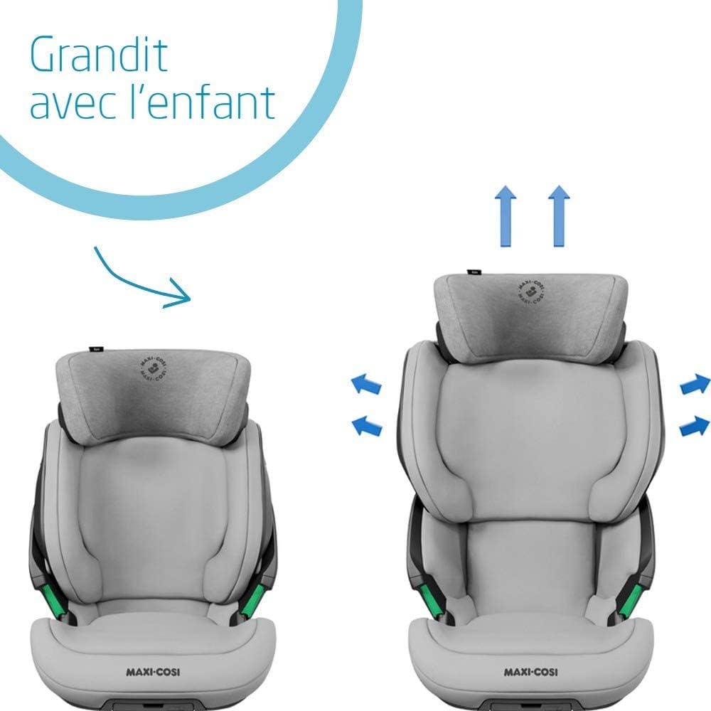 Maxi-Cosi Kore i-Size, Réhausseur Voiture Enfant, 3,5 - 12 ans, 100 - 150 cm, Siège auto ISOFIX, Hauteur/largeur réglables, Système de protection latérale Plus, Bouclage rapide, Authentic Grey