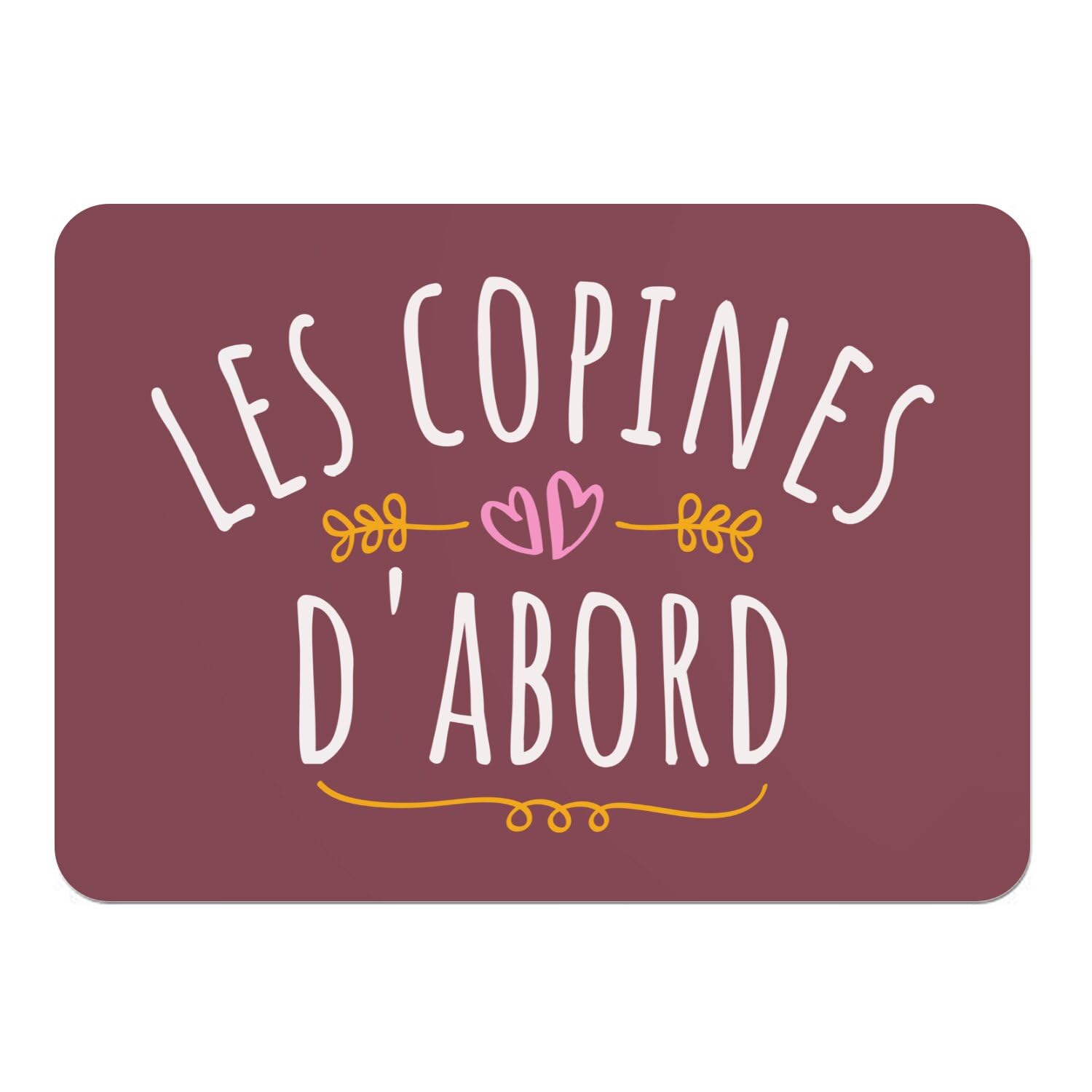 Napperons rouge Les Copines d'abord pour repas conviviaux en liège